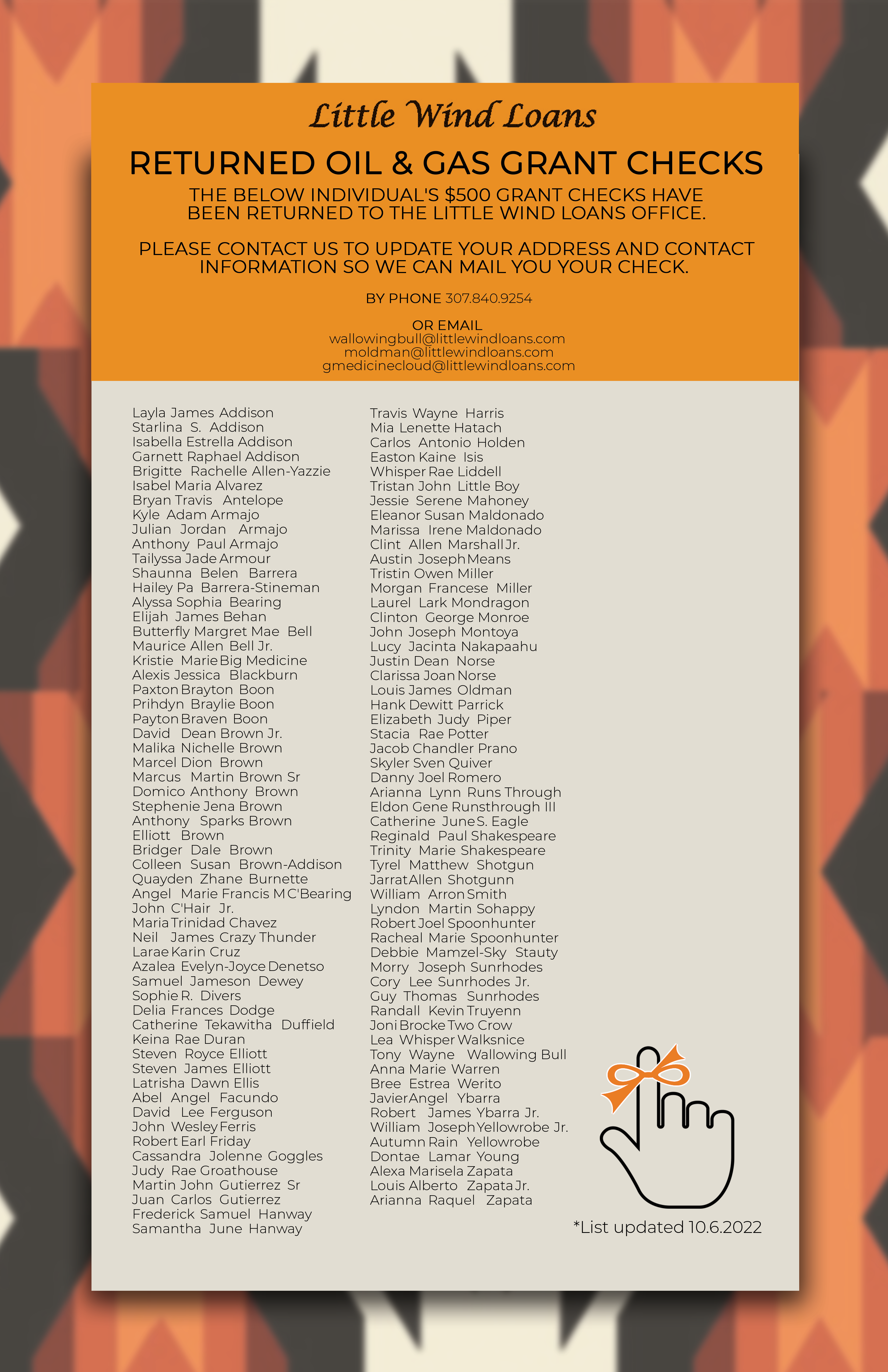 Little Wind Loans Assisting the Northern Arapaho People